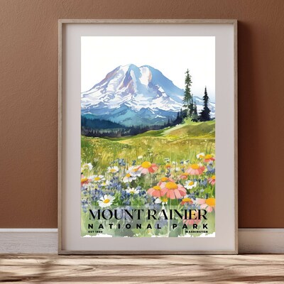 Mount Rainier National Park Poster, Travel Art, Office Poster, Home Decor | S4 - image4